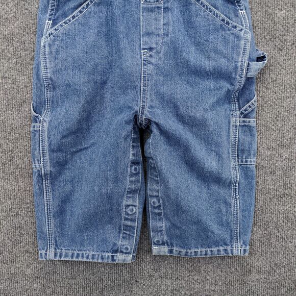 Lakin McKey Toddler Denim Bib Overalls Blue 18M Buckle Carpenter Pocket Cotton - Picture 10 of 12